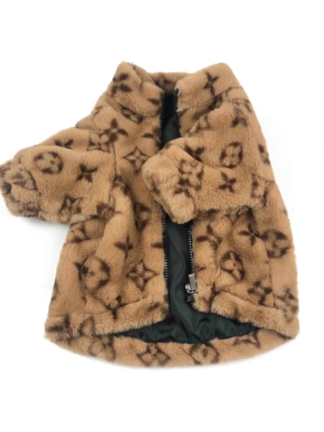 Brown Monogram Chewy Dog Sweater