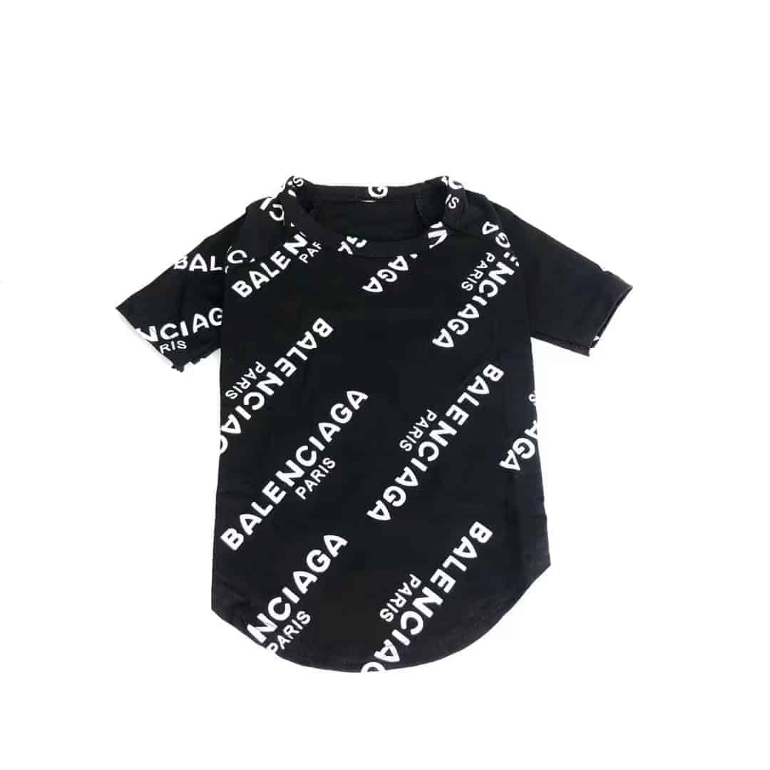 Pawenciaga Black Designer Dog T-Shirt