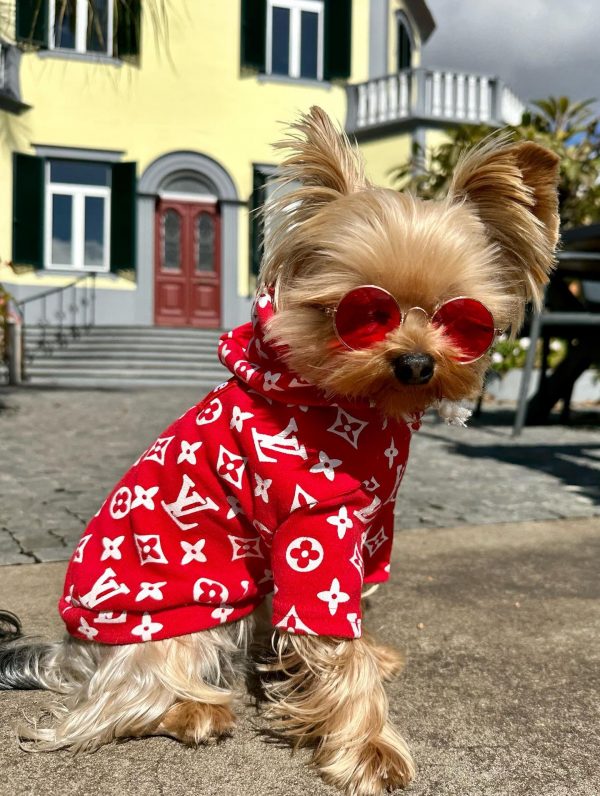 loveme-dog-hoodie-red